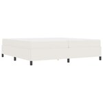vidaXL Cadre de lit Crème 200 x 200 cm Tissu en velours côtelé