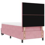 vidaXL Lit à ressorts avec matelas Rose 100 x 200 cm Velours