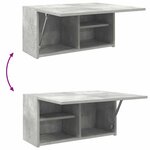 vidaXL Armoire murale de bain gris béton 60x25x30 cm bois d'ingénierie