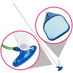 Tectake Piscine tubulaire ronde MERINA + bache, échelle et autres accessoires