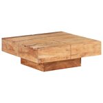 vidaXL Table basse 80x80x28 cm Bois d'acacia massif