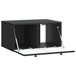 vidaXL Meuble TV mural Noir 59 5 x 41 x 30 cm Bois d'ingénierie