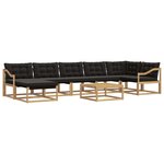 vidaXL Ensemble de canapés d'extérieur 8 pc Blanc et noir