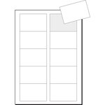 Lot de 100 cartes de visite 3c 85 x 55 mm 250g extra blanc sigel