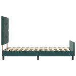 vidaXL Lit à ressorts avec tête de lit Vert foncé 80 x 200 cm Velours