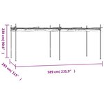 vidaXL Pergola avec toit rétractable anthracite 589x292x230 cm