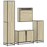 vidaXL Ensemble de meubles de salle de bain 4 Pièces chêne sonoma
