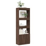 vidaXL Buffet haut 63x33x180 cm chêne marron bois d'ingénierie