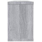 vidaXL Étagères murales cube 2 Pièces Sonoma gris 60x15x23 cm Bois