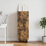 vidaXL Buffet Chêne fumé 33 x 34 5 x 90 cm Bois d'ingénierie