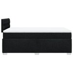 vidaXL Sommier à lattes de lit avec matelas noir 120x190 cm tissu