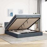 VidaXL Cadre de lit ottoman avec matelas gris foncé 160x200 cm velours