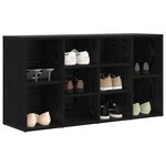 vidaXL Banc à chaussures avec étagère Chêne noir 103 x 30 x 54 5 cm