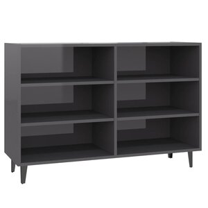 vidaXL Buffet gris brillant 103 5x35x70 cm bois d'ingénierie