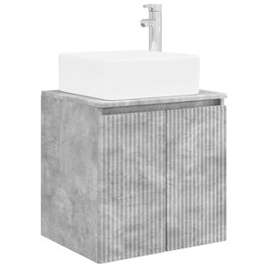 vidaXL Vanité de lavabo mural Gris béton 53 x 35 x 63 cm