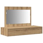 vidaXL Table de Maquillage Murale en Chêne 100x40x70 cm