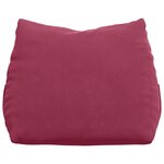 vidaXL Coussin de Dos Bordeaux 60 x 20 x 50 cm Tissu en velours côtelé
