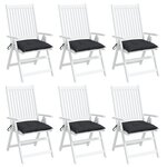 vidaXL Coussins de palette lot de 6 noir 50x50x7 cm tissu oxford