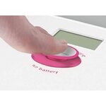 LITTLE BALANCE 8211 Kinetic, Pese-personne sans pile, Rechargeable par son bouton Little Balance, 180 kg / 100 g, Blanc / Fuschia