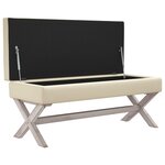 vidaXL Tabouret de rangement 110x45x49 cm lin