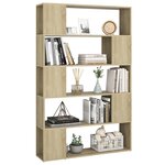 vidaXL Bibliothèque/Séparateur de pièce Chêne sonoma Bois d'ingénierie
