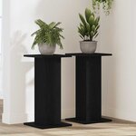 vidaXL Supports de haut-parleur 2 Pièces Chêne noir Bois d'ingénierie