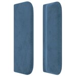 vidaXL Tête de lit avec oreilles Bleu foncé 103x16x78/88 cm Velours