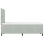 vidaXL Lit à ressorts avec matelas Gris clair 120 x 190 cm Velours