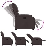 vidaXL Fauteuil inclinable Marron foncé Tissu