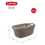Curver Panier à linge Knit 40 L Marron métallique