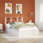 vidaXL Cadre de lit sans matelas blanc 120x190 cm bois de pin massif