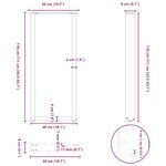 vidaXL Pieds de table de bar en forme de U  2 pièces  acier naturel  50 x (110-111) cm