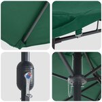 vidaXL Parasol de jardin Vert 385 x 209 x 244 cm tissu