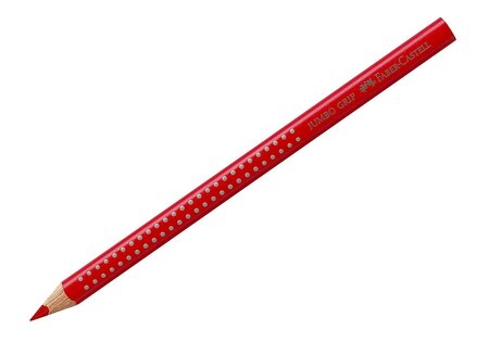 Crayons de couleur JUMBO GRIP, rouge géranium FABER-CASTELL