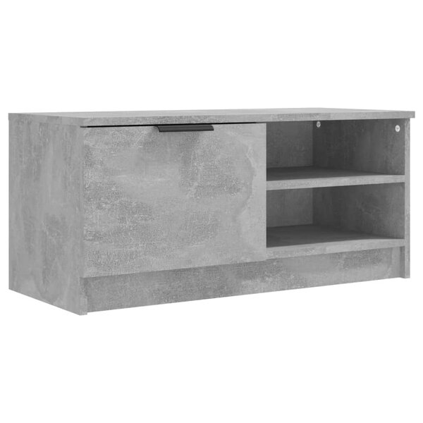 vidaXL Meuble TV Gris béton 80x35x36 5 cm Bois d'ingénierie