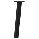 vidaXL Pieds de table basse 4 pièces Noir 42 cm Acier