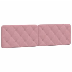 vidaXL Coussin de tête de lit rose 180 cm velours