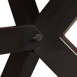 vidaXL Table à manger Bois récupération massif et croix en acier 180cm