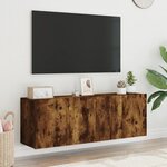 vidaXL Meubles TV muraux 2 Pièces chêne fumé 60x30x41 cm