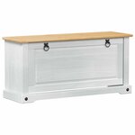 vidaXL Cabinet à chaussures Corona Blanc 99 x 32 x 49 cm Pin massif