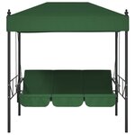 vidaXL Balancelle de jardin avec auvent vert acier