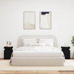 vidaXL Tables de chevet avec lumières LED 2 Pièces noir 35x39x55 cm