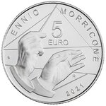 Pièce de monnaie 5 euro Italie 2021 argent BU – Ennio Morricone