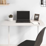 vidaXL Dessus de bureau blanc 80x40x2 5 cm bois massif de pin