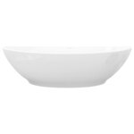 vidaXL Lavabo ovale en céramique avec trou de robinet