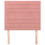 vidaXL Tête de lit Rose 100x5x118/128 cm Velours