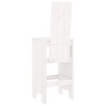 vidaXL Tabourets de bar lot de 2 blanc 40x42x120 cm bois massif de pin