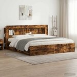 vidaXL Cabinet de Tête de Lit Chêne Fumé 215 x 18 5 x 100 cm