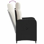 vidaXL Ensemble de salle à manger pour jardin 5 pc Noir et blanc crème