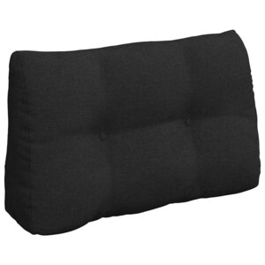vidaXL Coussin de Dos Noir 80 x 24 x 50 cm tissu